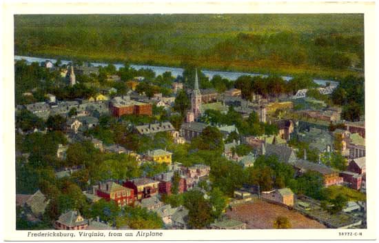 Fredericksburg, Virginia, from an Airplane